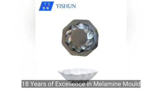 Форма для набора кухонной посуды. Текстура терраццо. Посуда устойчива к сколам. Меламиновые тарелки и миски. Форма для набора столовых принадлежностей.